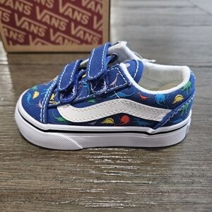 Vans NEW Kids Blue Dinosaur Sneakers